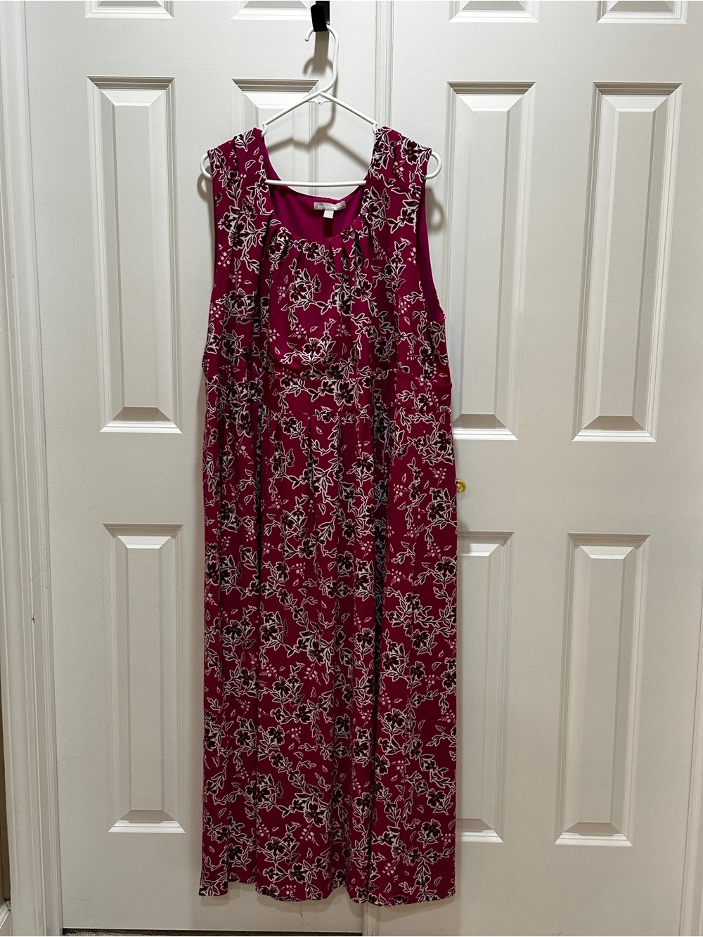 Woman Within Vibrant Fuchsia Sleeveless Dress
